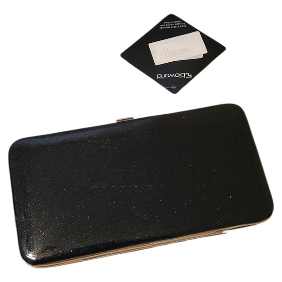 Legend of Zelda Twilight Princess Bioworld Clutch Wallet Black Gold Triforce - Picture 2 of 6